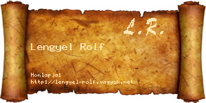 Lengyel Rolf névjegykártya
